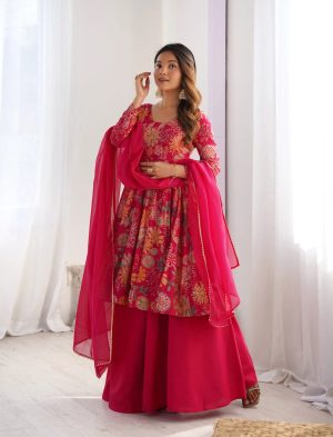 Floral Printed Festival Wear Palazzo Suit