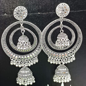 Ethnic Oxidised Jhumka Women