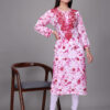 Lucknowi Rayon Embroidered Kurti Women