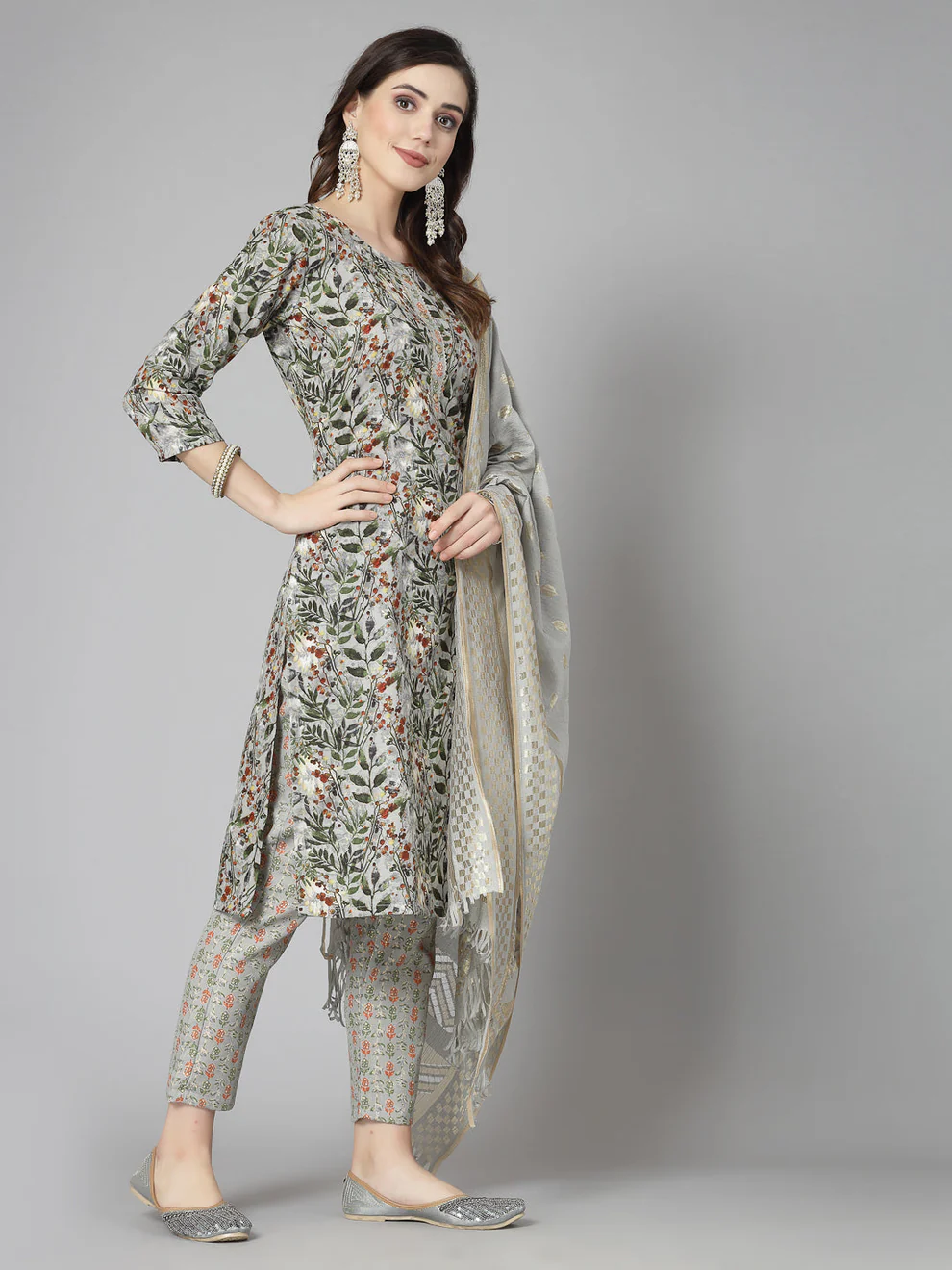 Floral Cotton Kurta Set - Image 5