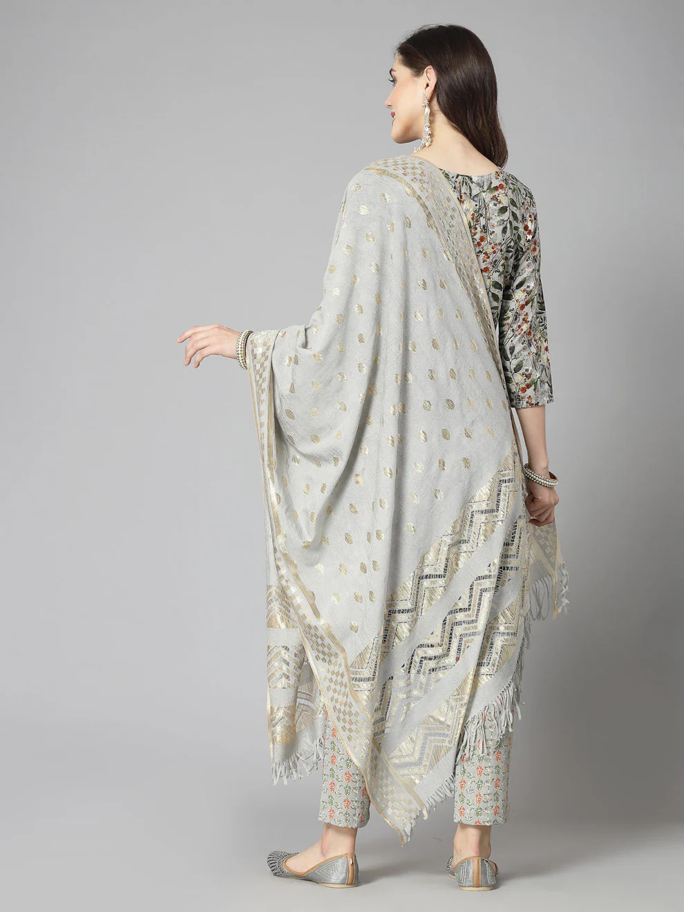 Floral Cotton Kurta Set - Image 6