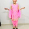 Pink Embroidered Salwar Suit Girls