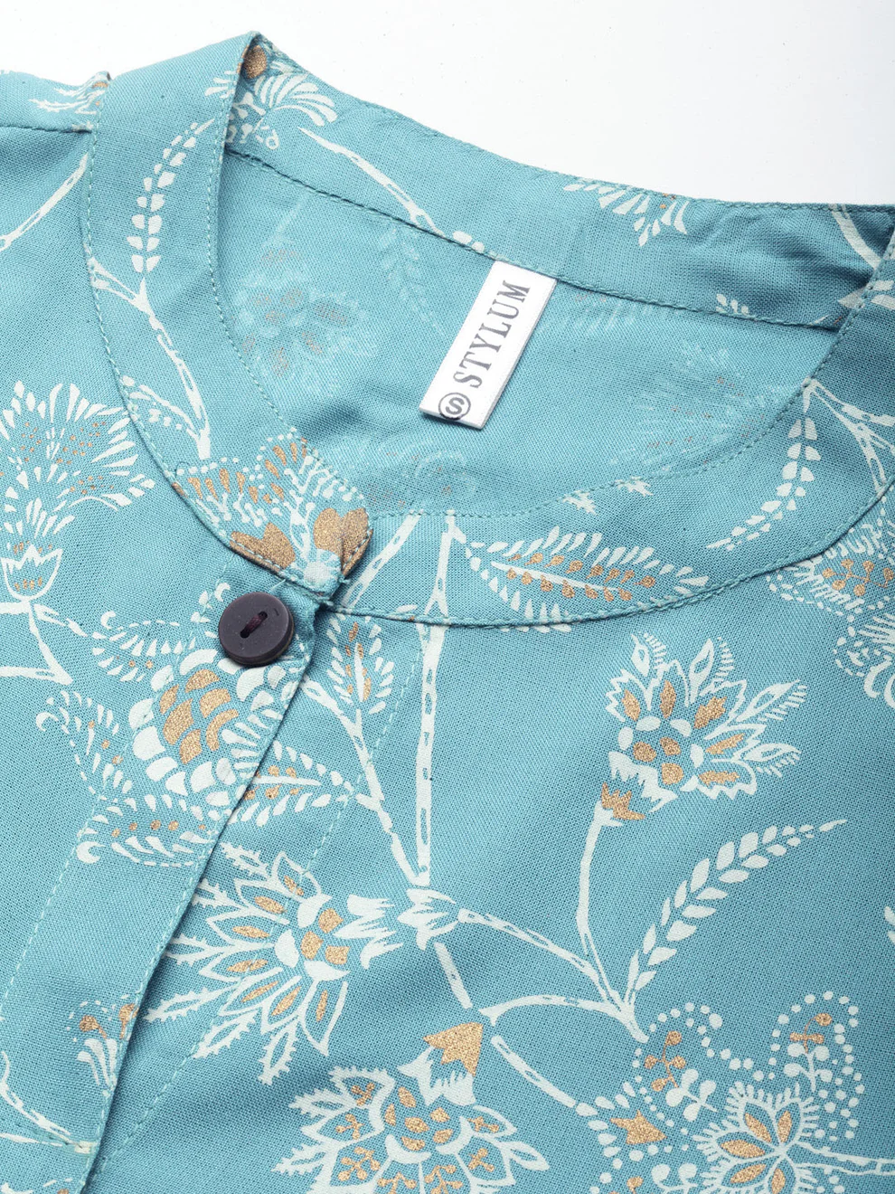 Floral Print A-Line Kurta - Image 5