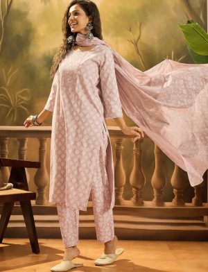 Pink Buti Printed Suit