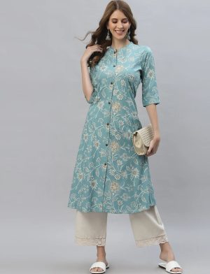 Floral Print  A-Line Kurta