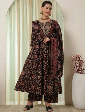 Cotton Printed Anarkali Kurta Set