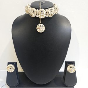 Choker Mirror Necklace Set