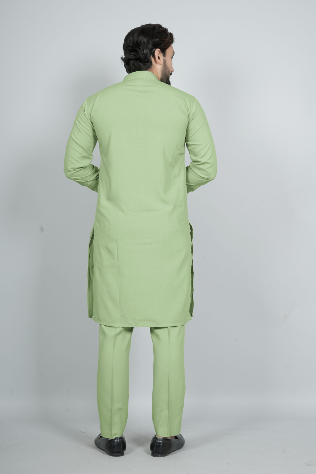 Ban Collar Mint Kurta Pajama - Image 4