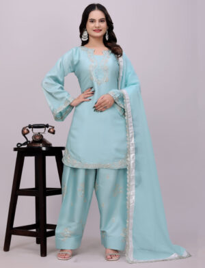 Sky Blue Farshi Salwar